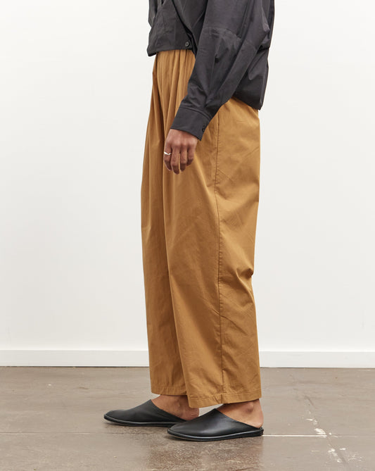 Black Crane Straight Draped Pants, Camel