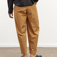 Black Crane Straight Draped Pants, Camel