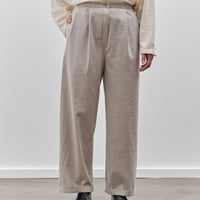 Black Crane Straight Trousers, Cement