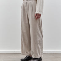 Black Crane Straight Trousers, Cement