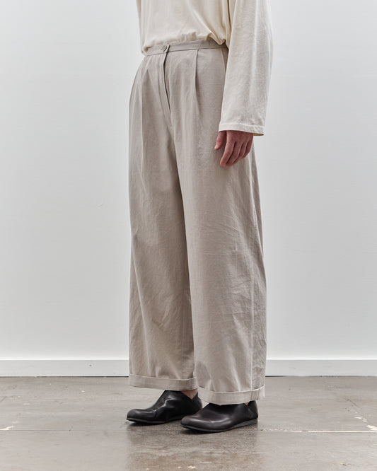 Black Crane Straight Trousers, Cement