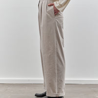 Black Crane Straight Trousers, Cement