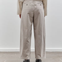 Black Crane Straight Trousers, Cement