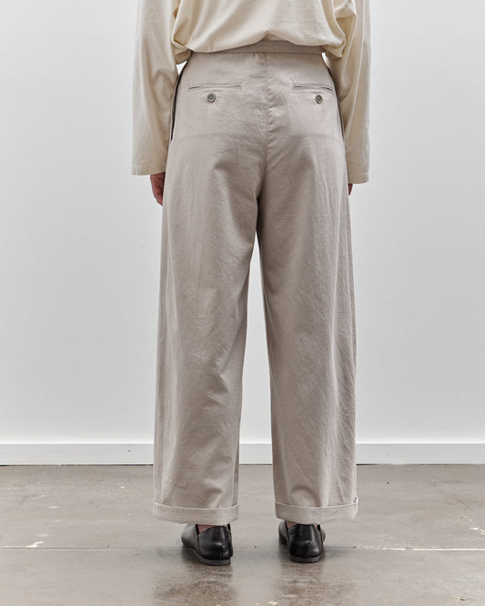 Black Crane Straight Trousers, Cement