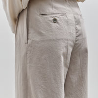 Black Crane Straight Trousers, Cement