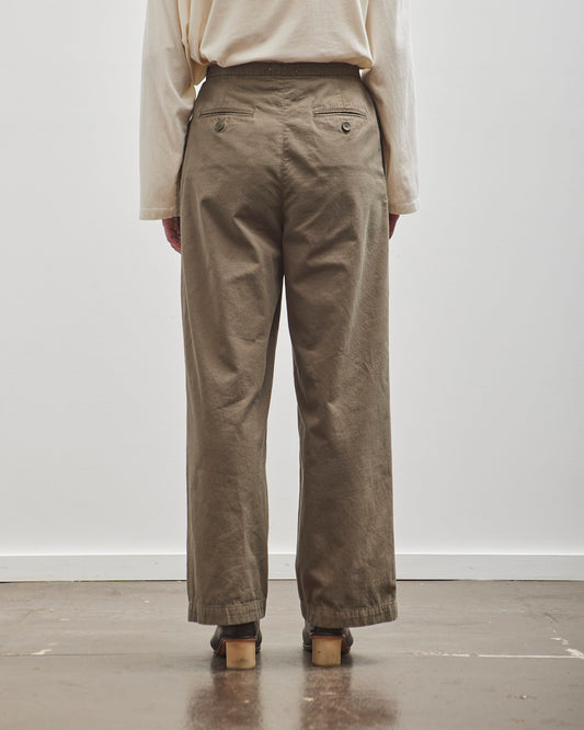 Black Crane Straight Trousers, Dark Olive