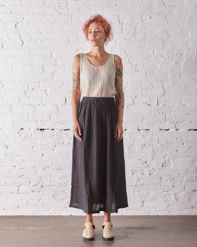 Black Crane Tank Top, Natural