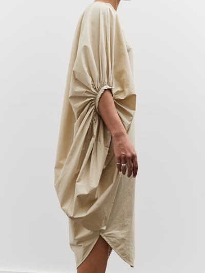Black Crane Tear Drop Dress, Oyster