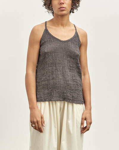 Black Crane Textured Cami, Grey Navy