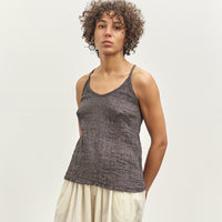 Black Crane Textured Cami, Grey Navy