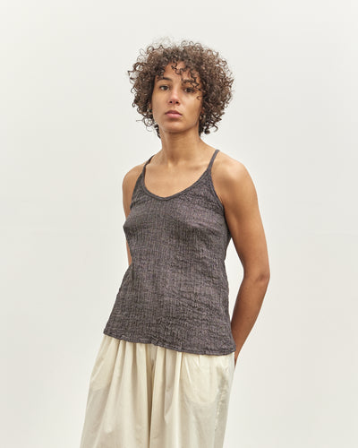 Black Crane Textured Cami, Grey Navy