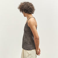 Black Crane Textured Cami, Grey Navy