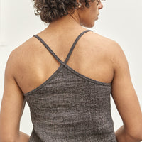 Black Crane Textured Cami, Grey Navy