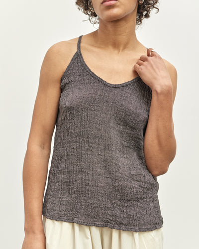 Black Crane Textured Cami, Grey Navy