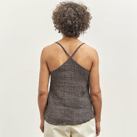 Black Crane Textured Cami, Grey Navy