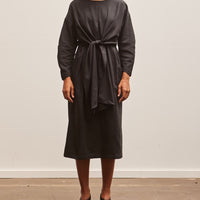 Black Crane Tie Dress, Black