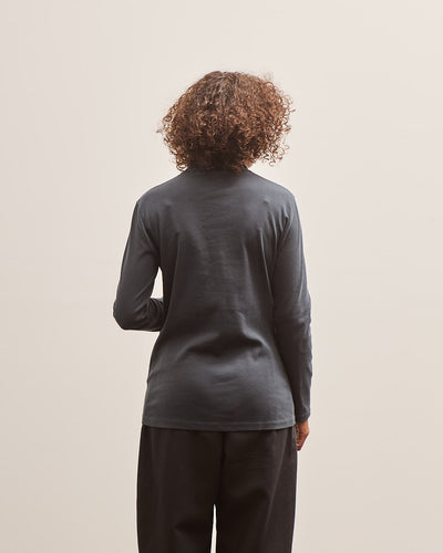 Black Crane Turtleneck Top, Dark Navy