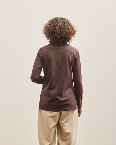 Black Crane Turtleneck Top, Plum