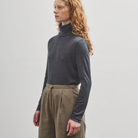 Black Crane Turtleneck, Dark Grey