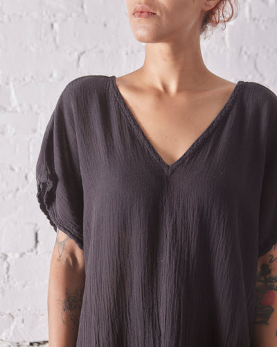 Black Crane Two Panel Dress, Black