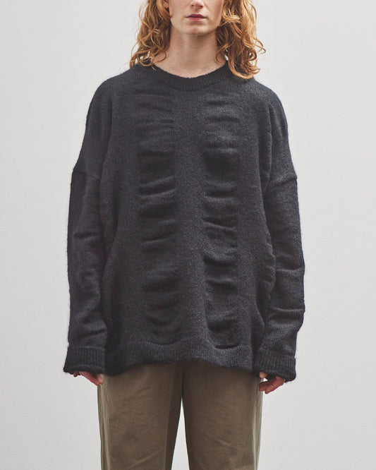 Black Crane Waterfall Sweater, Black