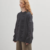 Black Crane Waterfall Sweater, Black