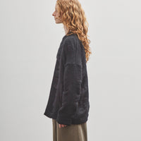 Black Crane Waterfall Sweater, Black