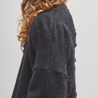 Black Crane Waterfall Sweater, Black