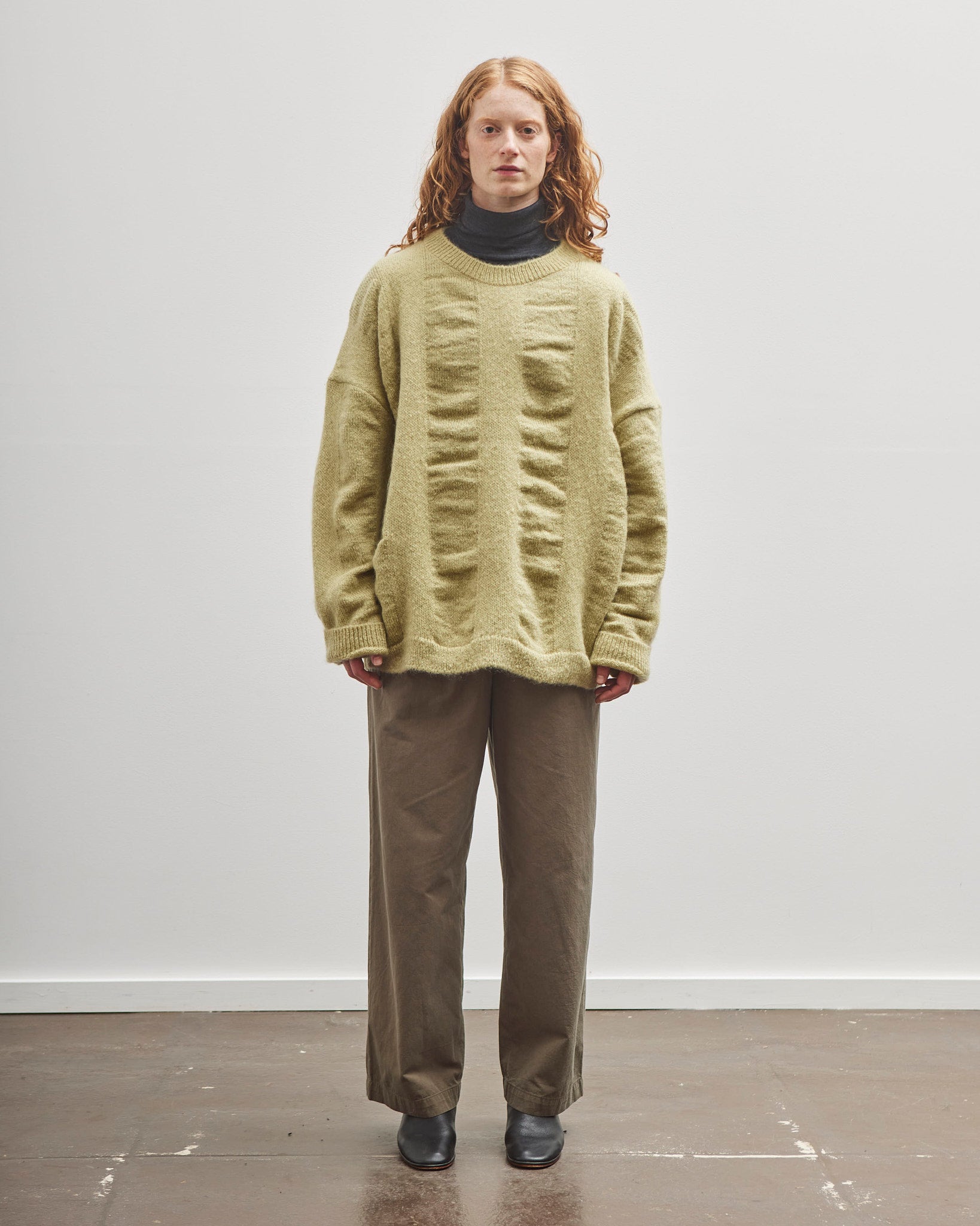 Black Crane Waterfall Sweater, Lime – Glasswing