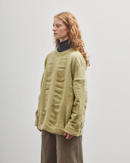 Black Crane Waterfall Sweater, Lime