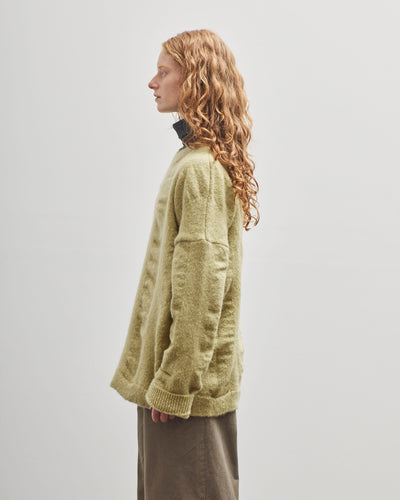 Black Crane Waterfall Sweater, Lime