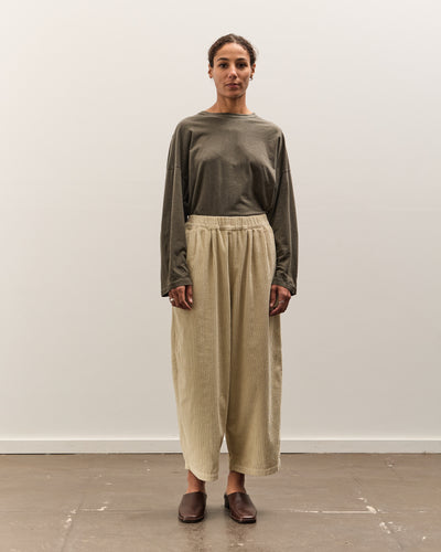 Black Crane Wide Pants, Ivory