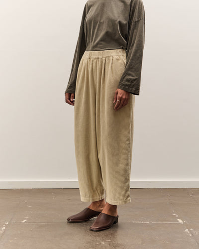 Black Crane Wide Pants, Ivory