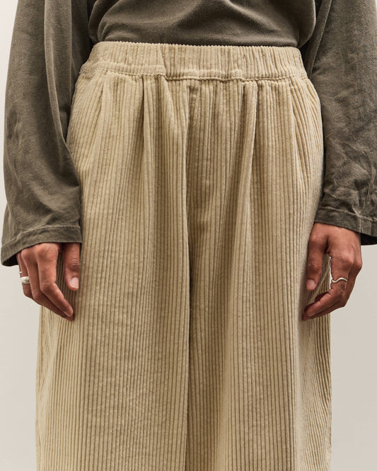 Black Crane Wide Pants, Ivory