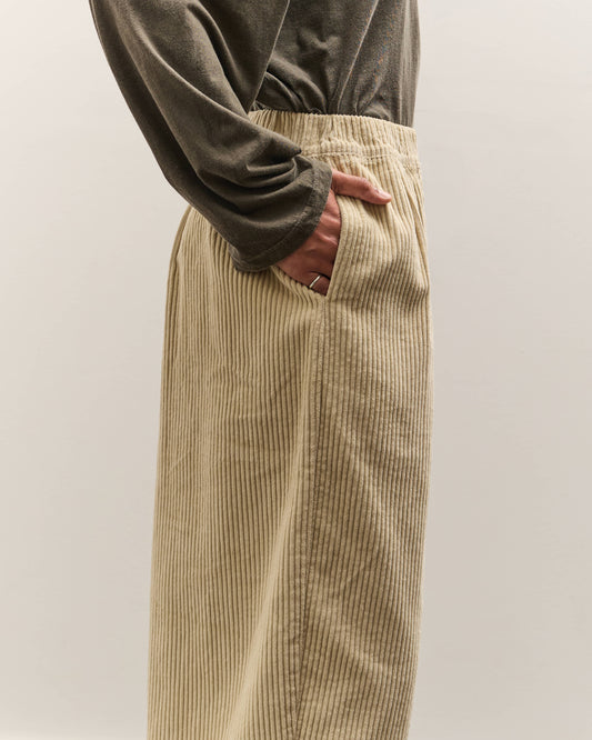 Black Crane Wide Pants, Ivory