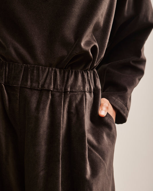 Black Crane Wide Pants, Sumi Black