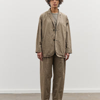 Black Crane Crinkled Blazer, Mud