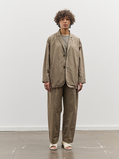 Black Crane Crinkled Blazer, Mud