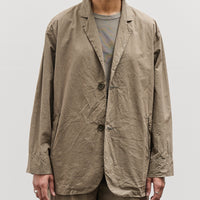 Black Crane Crinkled Blazer, Mud