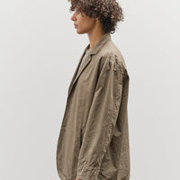 Black Crane Crinkled Blazer, Mud
