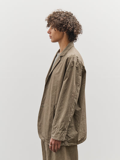 Black Crane Crinkled Blazer, Mud