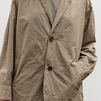 Black Crane Crinkled Blazer, Mud