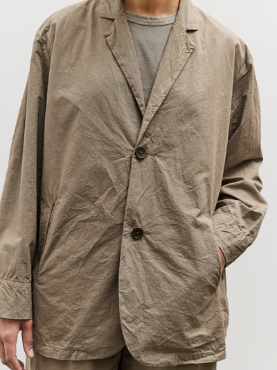 Black Crane Crinkled Blazer, Mud