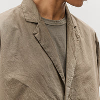Black Crane Crinkled Blazer, Mud