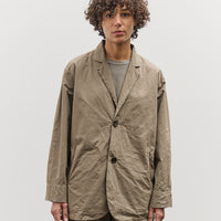 Black Crane Crinkled Blazer, Mud