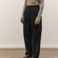 Black Crane Crinkled Trousers, Black