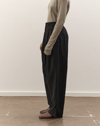 Black Crane Crinkled Trousers, Black