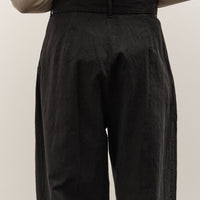 Black Crane Crinkled Trousers, Black