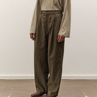 Black Crane Crinkled Trousers, Charcoal