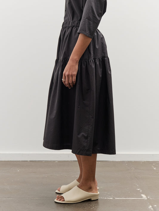Black Crane Gathered Culottes, Black